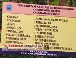 Dugaan Penyelewengan Dana Pelaksanaan Pemeliharaan Jalan Aspal Kalurahan Terjadi di Padukuhan Jirak Kalurahan Semin: Pengerjaan Tidak Sesuai Dengan Spesifikasi