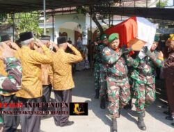Kodim 0731/Kulonprogo Laksanakan Upacara Pemakaman Secara Militer Almarhum Veteran PKRI Djuwarto