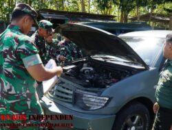PASTIKAN KELAYAKAN OPERASIONAL, TIM SLOGDAM IV/DIPONEGORO LAKUKAN PEMERIKSAAN TERHADAP KENDARAAN DINAS KODIM 0730/GUNUNGKIDUL