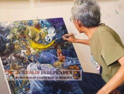 Lukisan Karya Seniman Surin Welangon Memiliki Gaya Figuratif dan Surealisme Kuat