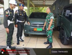Denpom IV/2 Yka Sosialisasi dan Penertiban Rotator/Strobo dan Sirine di Satuan Kodim 0731/Kulon Progo