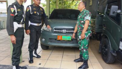 Denpom IV/2 Yka Sosialisasi dan Penertiban Rotator/Strobo dan Sirine di Satuan Kodim 0731/Kulon Progo