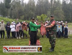 Sinergi TNI, Pemdes, dan Sekolah Hijaukan Tosari Hadapi Ancaman Bencana