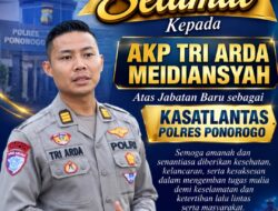 KJN Ucapkan Selamat kepada AKP Tri Arda Meidiansyah atas Jabatan Baru sebagai Kasatlantas Polres Ponorogo
