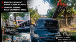 Tiang Provider Diduga Berdiri Tanpa Izin di Jalan Teratai Jombang, Siapa yang Bertanggung Jawab?