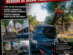 Tiang Provider Diduga Berdiri Tanpa Izin di Jalan Teratai Jombang, Siapa yang Bertanggung Jawab?